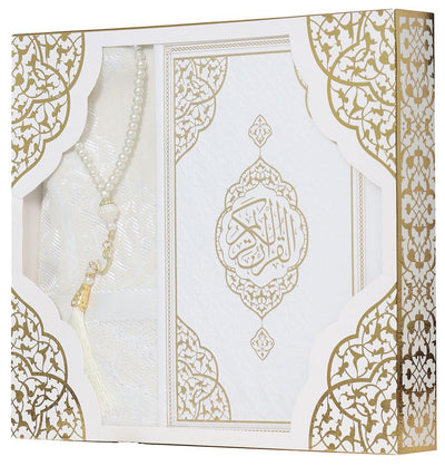 Prayer Rug Gift Box Set - With Quran & Prayer Beads